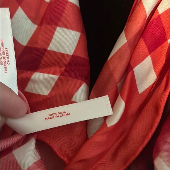 NWT Talbots Floral and Checkered Scarf   C - Picture 5 of 5